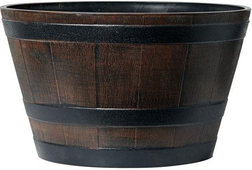 Large wooden barrel planter - barrel, 50