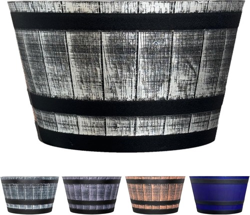 Large round barrel - round, planter