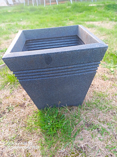 Large grey square plastic - square,