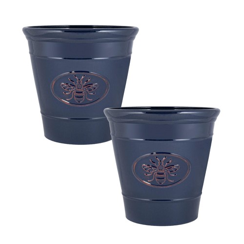 2pc plastic plant pot - plastic,