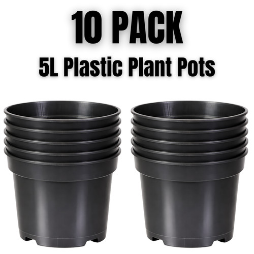 Plastic plant pots black - plastic,