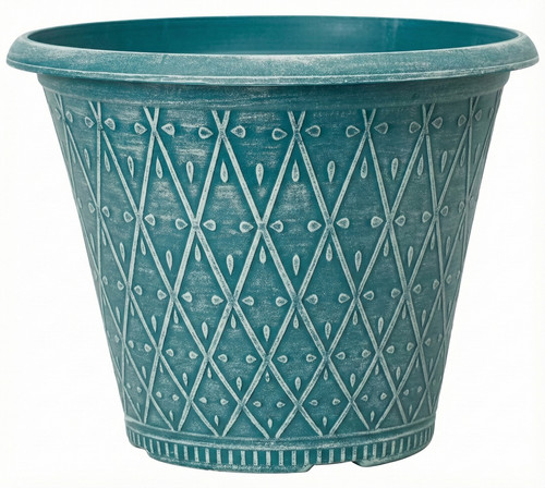 Round teal green plastic 30cm - green,