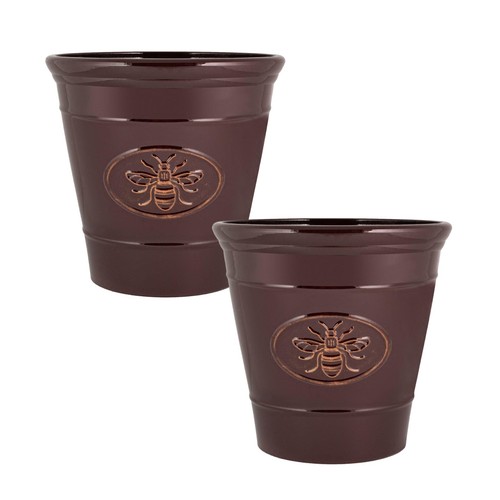 2pc plastic plant pot - 2pc, bee