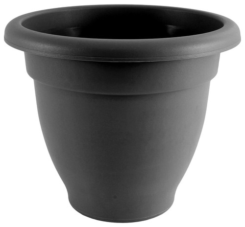 Black plant pot large round - pot,
