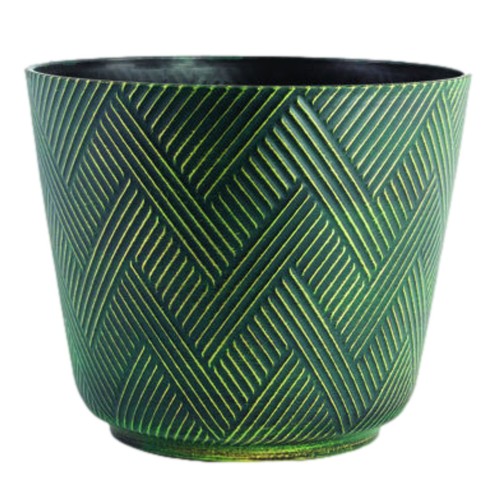 Round plastic green 30cm plant - plastic,