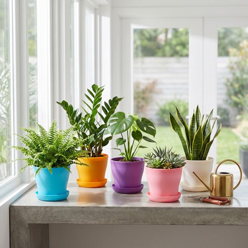 42pcs plastic flower plant - flower,