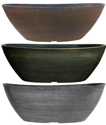 Large oval bowl plant pot - large,