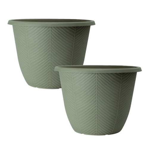 2pc round plastic green - 2pc,