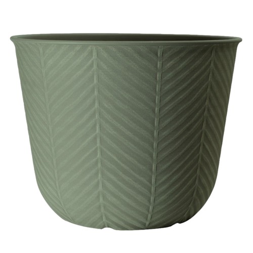 Round plastic green plant - round,