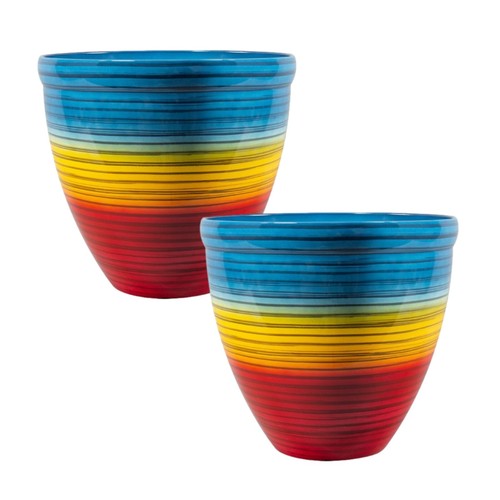 2pc round plastic rainbow - round,