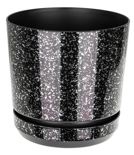 Plastic black marble - black, plant