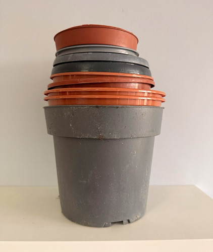 Set plastic round plant - 6,