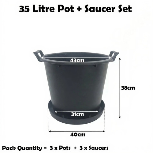 Litre plant pot with - 35,