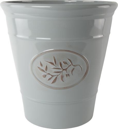 Large olive grey plastic plant - plastic,