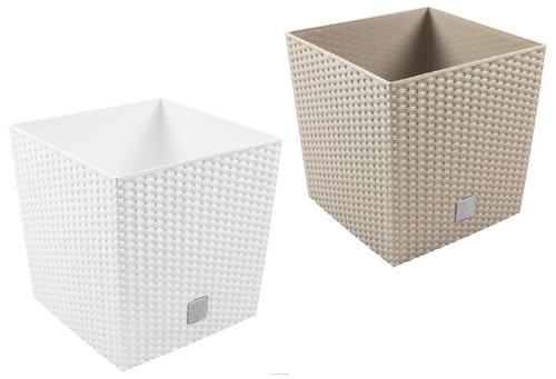 Square plant pot rattan - plant, pot,