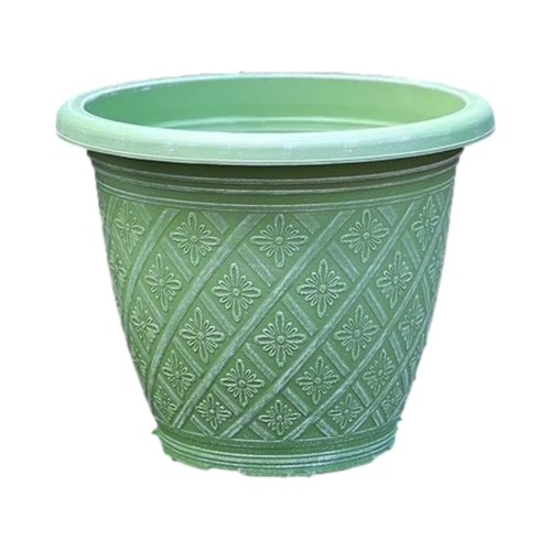 Round plastic plant - round, pot