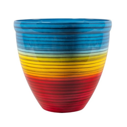 Round plastic rainbow plant - round,