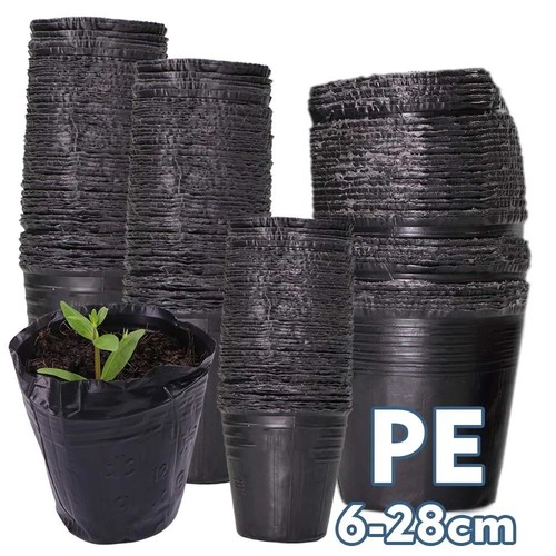 Black plastic plant pots 3 - plant, 2